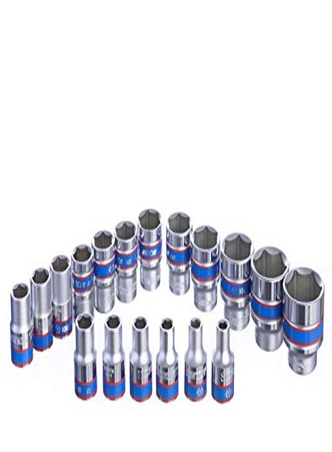 كينج توي مجموعة مفاتيح ربط ومفاتيح صواميل معدنية من كينج توني، 24 قطعة، مقاس 1/2 بوصة - Image 4